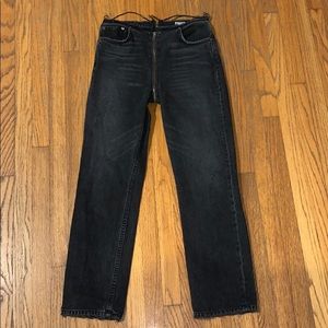 Reformation grey straight leg jeans